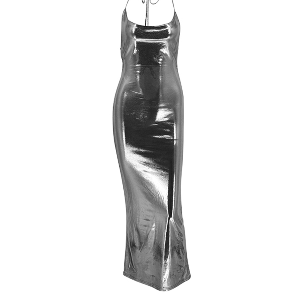 Dresses Strap Clubwear Sexy Backless Halter Bandage Long Dress - Picture 6 of 10